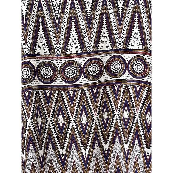 H&M Small Tribal Print Open Wrap Pool Beach Travel Cover Up Artsy Top - Picture 5 of 5